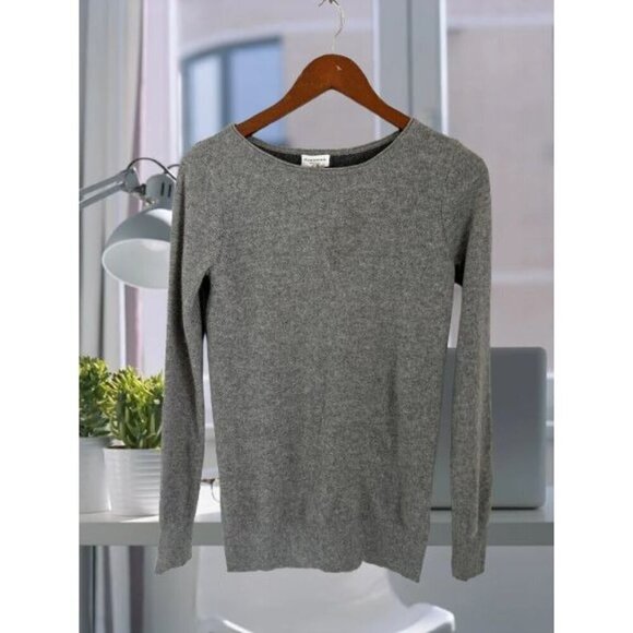 Club Monaco Sweaters - Club Monaco Womens 100% Cashmere Crewneck Color-block Sweater Grey Long Sleeve X